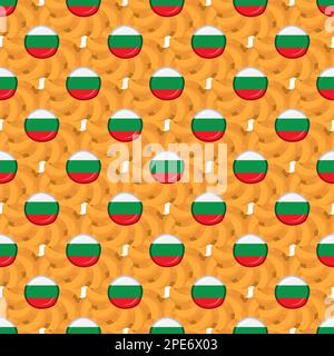 Pattern cookie with flag country Bulgaria in tasty biscuit, pattern cookie consist of flag country Bulgaria on natural biscuit, fresh biscuit cookie w Stock Vector