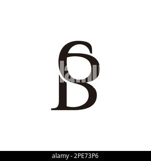 letter gd simple curves logo vector Stock Vector