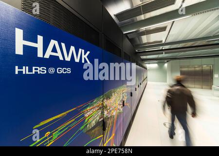 University computer centre, HAWK high-performance computer, one of the fastest computers in the world. High Performance Computing Centre of the Stock Photo