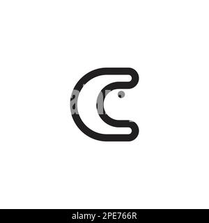 letter c cute dot loop logo vector Stock Vector