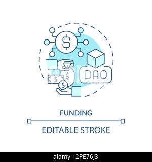 Funding turquoise concept icon Stock Vector