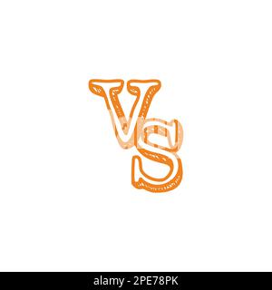 letter vs versus vintage symbol icon vector Stock Vector