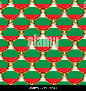 Pattern cookie with flag country Bulgaria in tasty biscuit, pattern cookie consist of flag country Bulgaria on natural biscuit, fresh biscuit cookie w Stock Vector