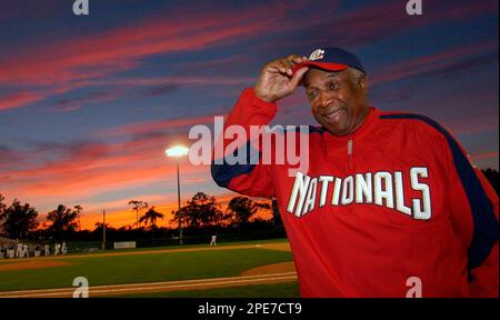 Pitcher Dave McNally, left, and right fielder Frank Robinson pose