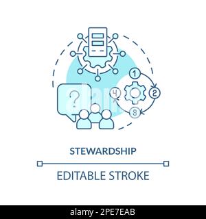Stewardship turquoise concept icon Stock Vector