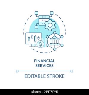 Financial services turquoise concept icon Stock Vector