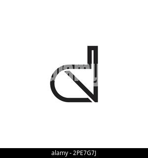 letter dv geometric line geometric logo vector Stock Vector