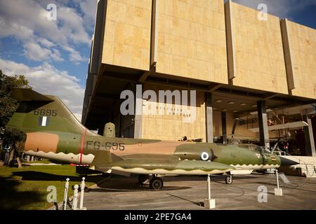 Athens War Museum and Lockheed F-104G Starfighter Stock Photo