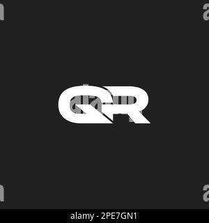 letter qr simple geometric logo vector Stock Vector