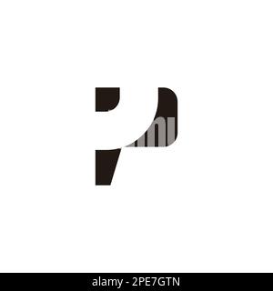 letter dp simple geometric logo vector Stock Vector