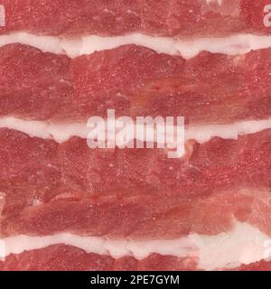 Seamless Pattern with raw pork meat slices on white background, food  pattern Stock Photo - Alamy