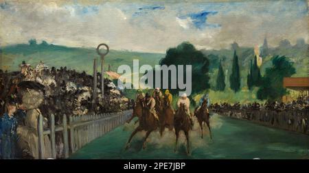 The Races at Longchamp 1866 by Edouard Manet Stock Photo