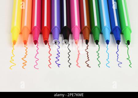 colored markers isolated, Stock image