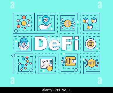 DeFi word concepts mint banner Stock Vector