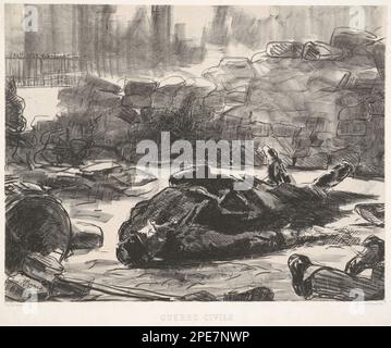 Guerre Civile, scène de la Commune de Paris, 1871 (Civil War) 1871 by Edouard Manet Stock Photo