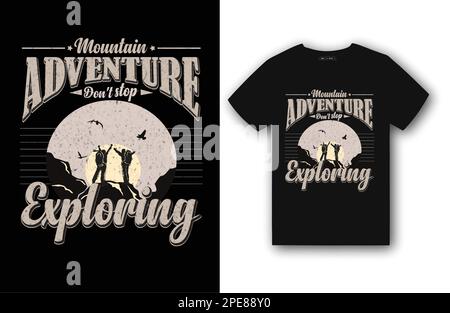 Mountain t shirt design Stock Vector