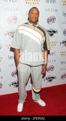 Rapper and producer Dr. Dre arrives for the grand opening of the