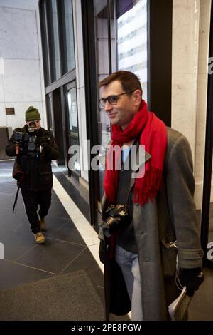 New York, New York, USA. 15th Mar, 2023. Sebastian Doggart.Executive Director Families Civil Liberties Union is denied access to the NY Commission on Judicial Conduct to deliver the signed letter of complaint. (Credit Image: © Mark J. Sullivan/ZUMA Press Wire) EDITORIAL USAGE ONLY! Not for Commercial USAGE! Credit: ZUMA Press, Inc./Ģ����ý Live News Stock Photo