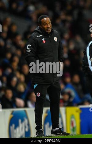 Reading Manager Paul Ince during the Sky Bet Championship match Blackburn Rovers vs Reading at Ewood Park, Blackburn, United Kingdom. 15th Mar, 2023. (Photo by Ben Roberts/News Images) in Blackburn, United Kingdom on 3/15/2023. (Photo by Ben Roberts/News Images/Sipa USA) Credit: Sipa USA/Alamy Live News Stock Photo