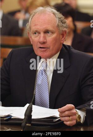 https://l450v.alamy.com/450v/2pe9bf0/former-state-sen-bruce-mcpherson-r-santa-cruz-answers-questions-concerning-his-nomination-as-secretary-of-state-before-the-assembly-rules-committee-at-the-capitol-in-sacramento-calif-wednesday-march-30-2005-mcpherson-gov-arnold-schwarzeneggers-nominee-to-replace-kevin-shelley-who-resigned-earlier-this-year-has-already-been-approved-by-the-senate-ap-photorich-pedroncelli-2pe9bf0.jpg