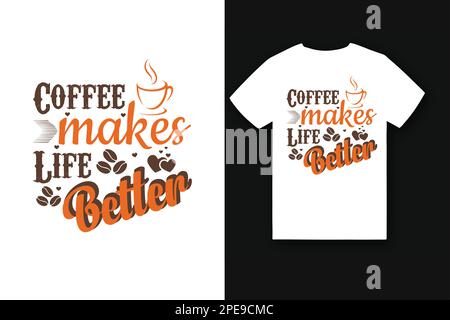 Coffee Typography t-shirt design Stock Vector