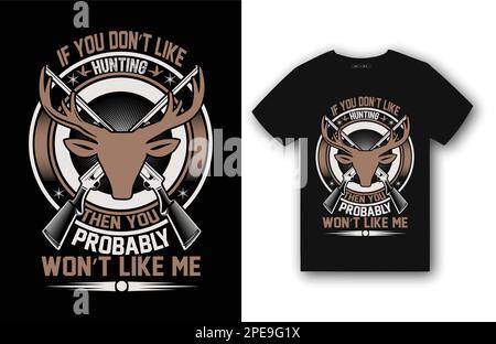 Hunting t-shirt design Stock Vector