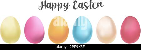 Easter background with festive decor elements and place for text Stock Vector