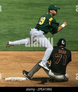 Moises Alou of the Chicago Cubs before a 2002 MLB season game against the  Los Angeles Dodgers at Dodger Stadium, in Los Angeles, California. (Larry  Goren/Four Seam Images via AP Images Stock