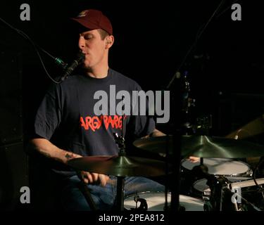 Matt Kelly, drummer with the Dropkick Murphys, performing at