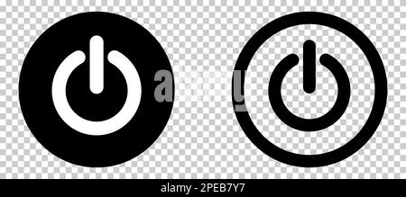Power off icons. Design can use for web and mobile app. Vector illustration isolated on transparent background Stock Vector