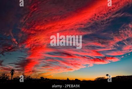 Sunset, Tucson, AZ Stock Photo