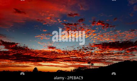 Tucson Sunset, AZ Stock Photo