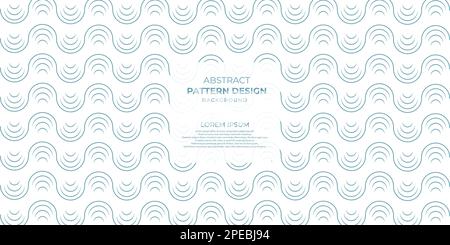 Wavy Seamless & Minimal Geometric Vector Pattern Design Stock Vector