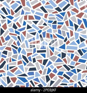Seamless vector pattern. Trendy clay broken vessel mosaic, tiles. Stock Vector
