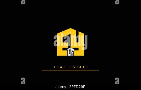 Real Estate letters Initials Monogram logo FY , YF Stock Vector