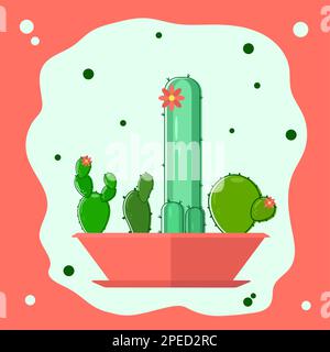Cactus set Stock Vector