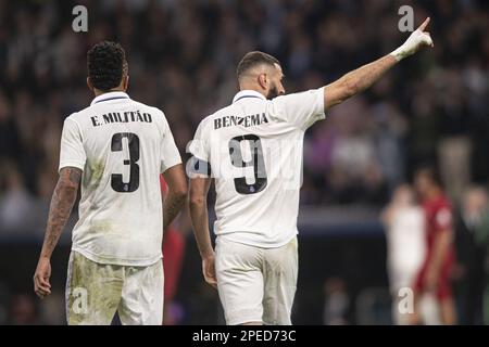 Madrid, Spain. 15th Mar, 2023. Santiago Bernabeu Stadium, Madrid, Spain, Champions League football, Real Madrid versus Liverpool FC; (Foto: Richard Callis/Sports Press Photo/C - ONE HOUR DEADLINE - ONLY ACTIVATE FTP IF IMAGES LESS THAN ONE HOUR OLD - Alamy) Credit: SPP Sport Press Photo. /Alamy Live News Stock Photo