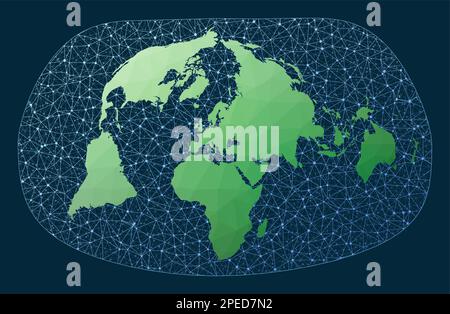 World Map Jacques Bertins 1953 Projection Stock Illustration - Download  Image Now - Abstract, Arrival, Art - iStock