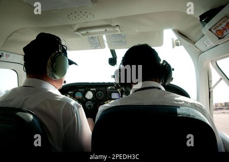 Small Plane Chartered Flight Stock Photo