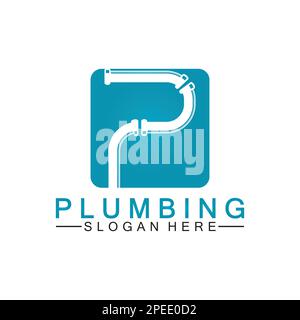 Letter P plumbing logo icon design vector Stock Vector