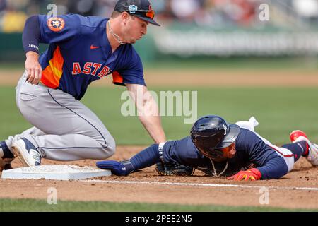 March 15, 2023, North Port FL USA; Atlanta Braves starting pitcher Spencer  Strider (99) and catcher Sean Murphy (12) take the field at the start of an  Stock Photo - Alamy