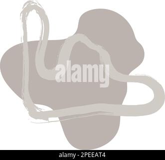Light Beige Grunge Dry Brush Banner with Copyspace. Stock Vector