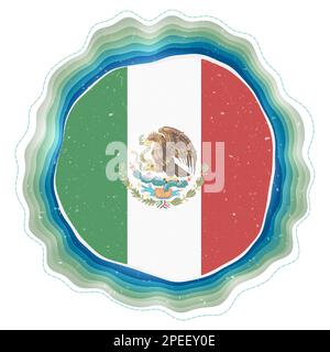 Mexico logo. Badge of the country. Layered circular sign around Mexico ...