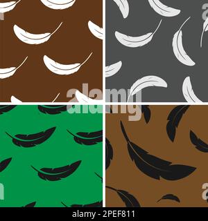 scattered feather background vektor illustration design Stock Vector