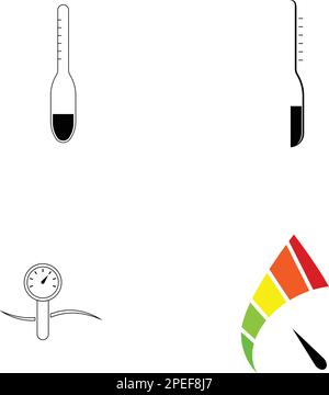 simple hydrometer logo illustration design Stock Vector