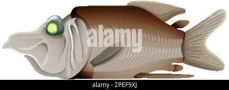 Deep sea creatures barreleye fish illustration Stock Vector Image & Art