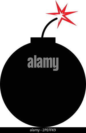simple bomb icon vector design template Stock Vector Image & Art - Alamy