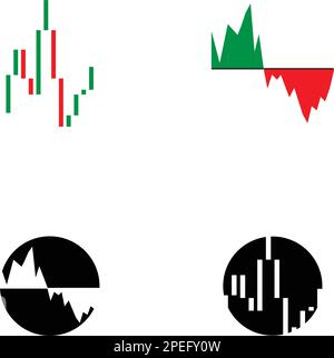 market volatility icon illustration design Stock Vector