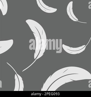 scattered feather background vektor illustration design Stock Vector
