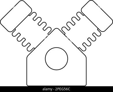 simple compressor icon illustration design Stock Vector